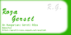 roza gerstl business card